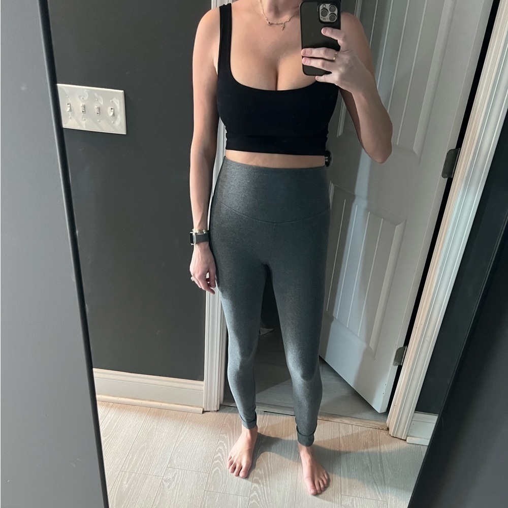 High Waisted Gray Yoga Lounge Leggings